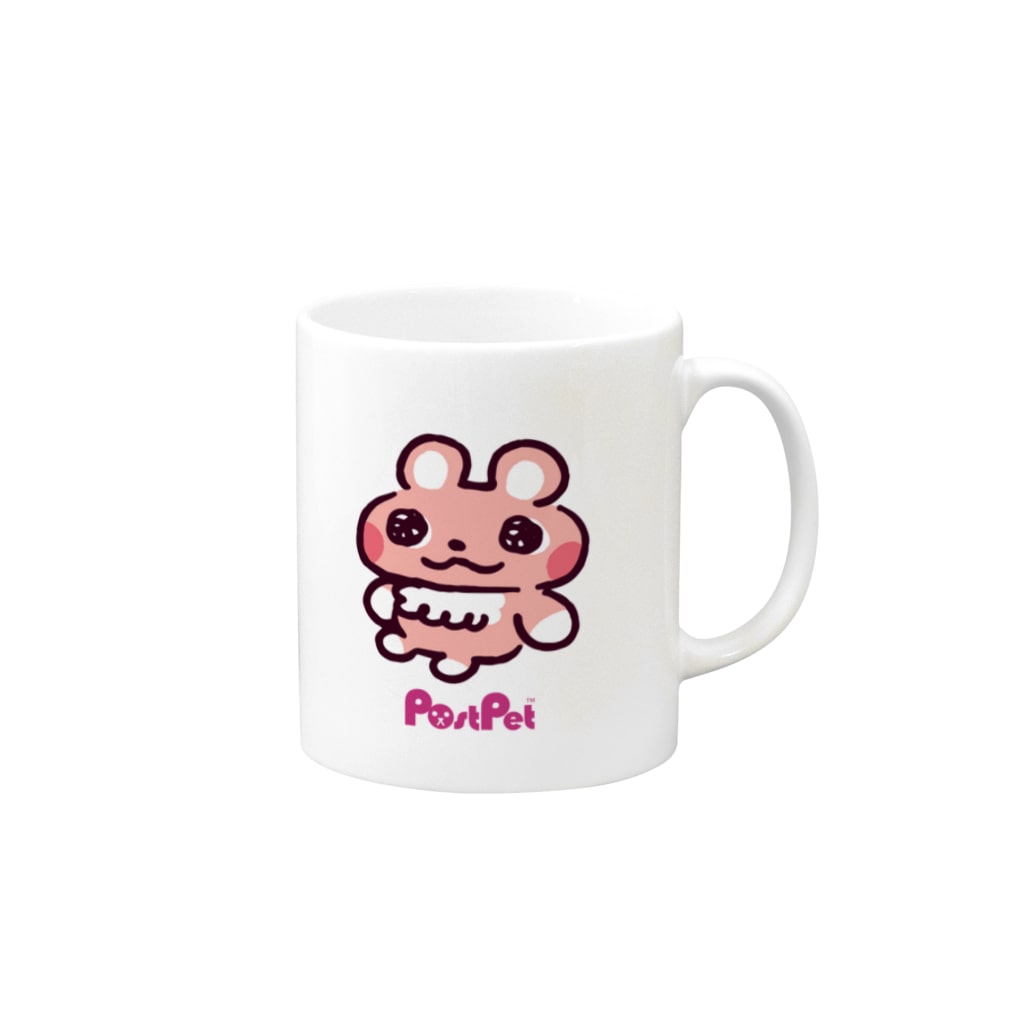 PostPet Official Shopのおすわりコモモ Mug :right side of the handle