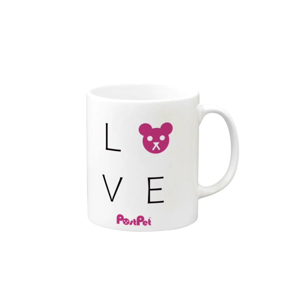 PostPet Official ShopのLOVEモモ Mug :right side of the handle