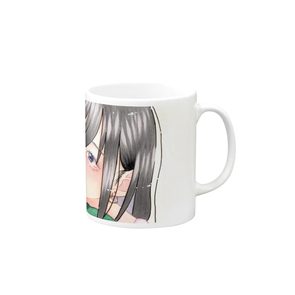 明星ヨウの二人 Mug :right side of the handle