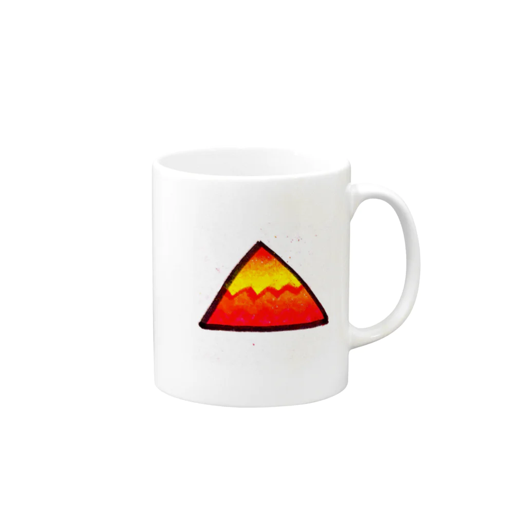 ほほほの燃える△ Mug :right side of the handle