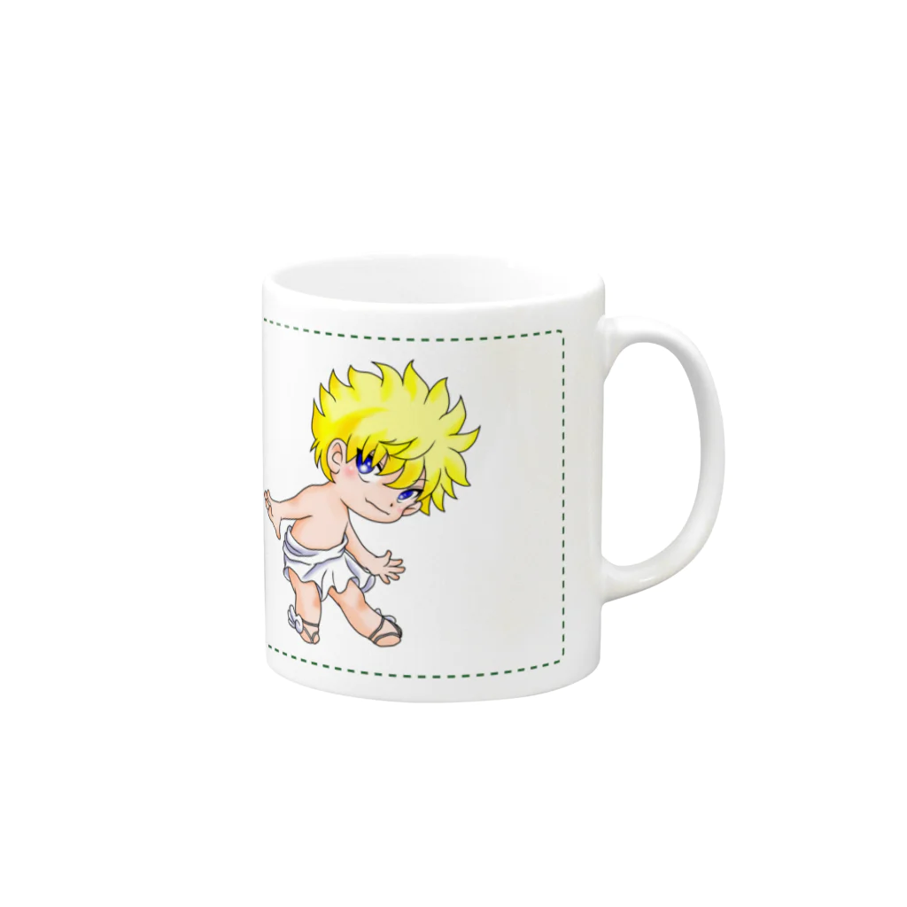 AtelierOne-SUZURIshopのヘルメスのマグカップ Mug :right side of the handle