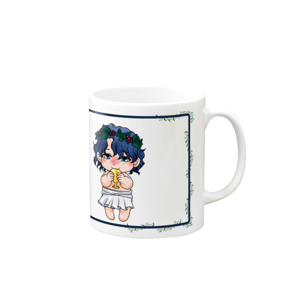 AtelierOne-SUZURIshopのデュオニュソスのマグカップ Mug :right side of the handle