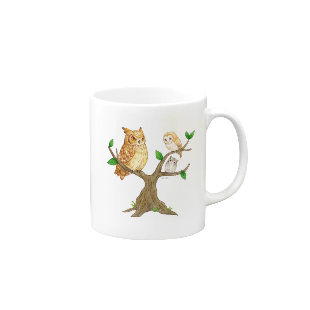 けいたのフクロウサン Mug :right side of the handle