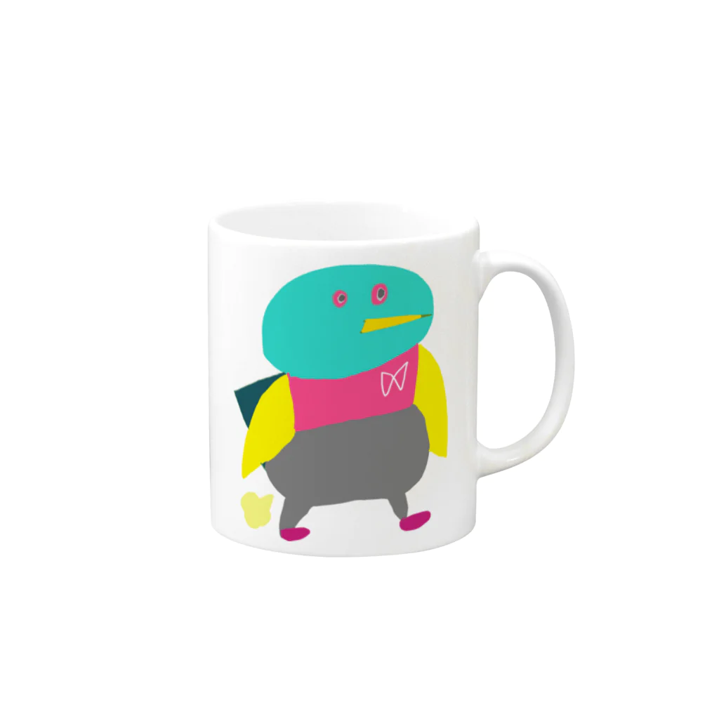 おならちゃんのおならぷーぷとり Mug :right side of the handle