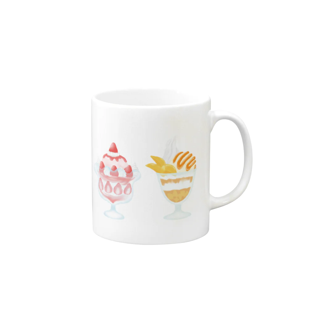 ぴよねこ(nikoneko)のpafepafe Mug :right side of the handle