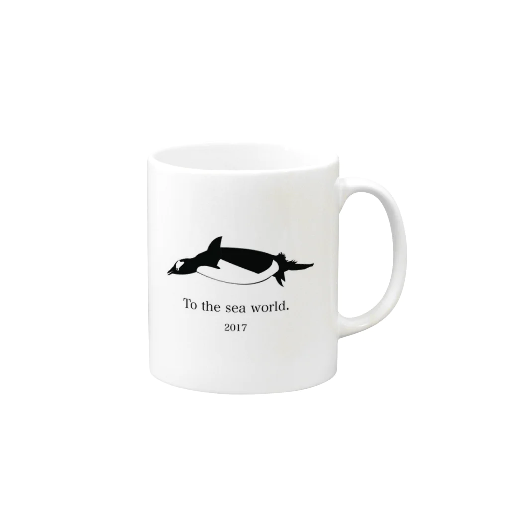 shibaのペンギン Mug :right side of the handle