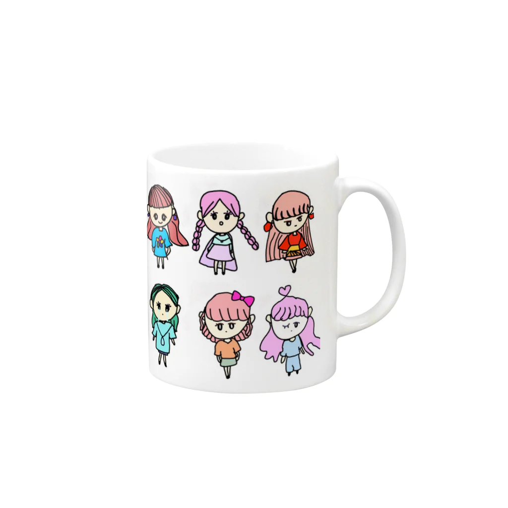 ♡シュガールズ♡の♡シュガールズ♡ Mug :right side of the handle