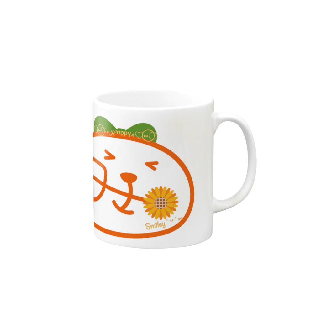 美花子🍊のHappy˙ᵕ˙♡Smi〜ley˙ᵕ˙⑅﻿🍊 Mug :right side of the handle