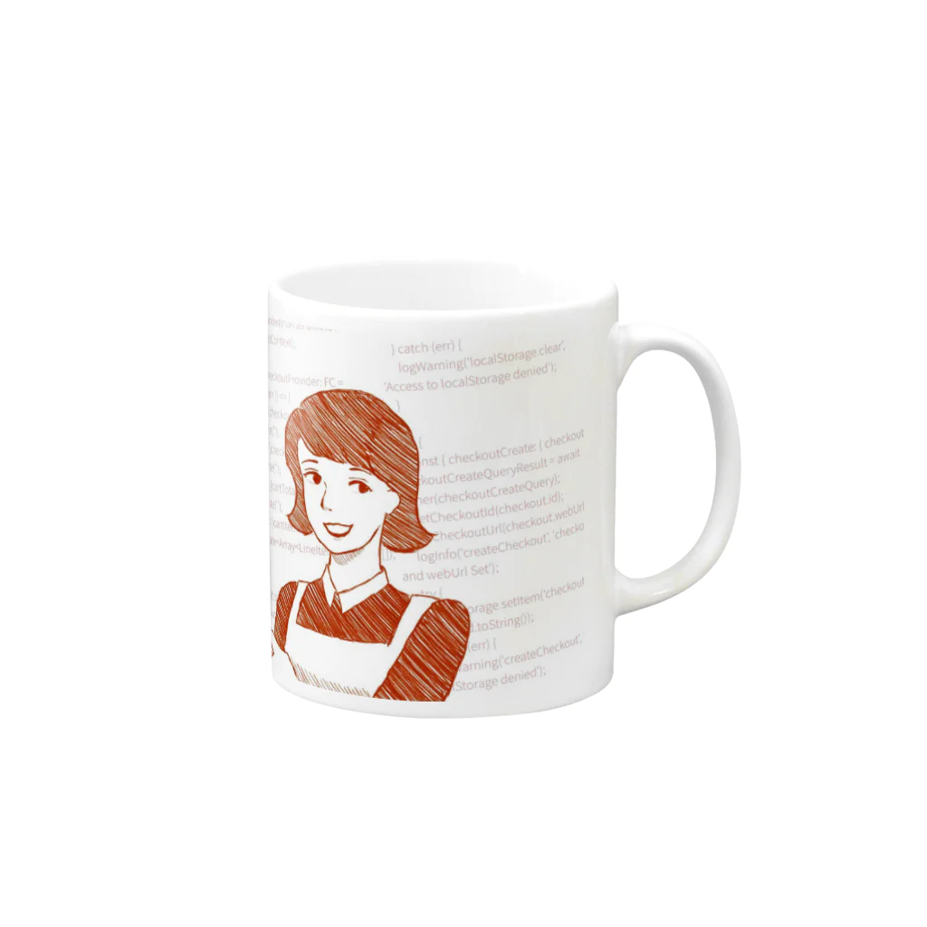 株式会社WESEEKのMom's Spaghetti Code Mug Mug :right side of the handle