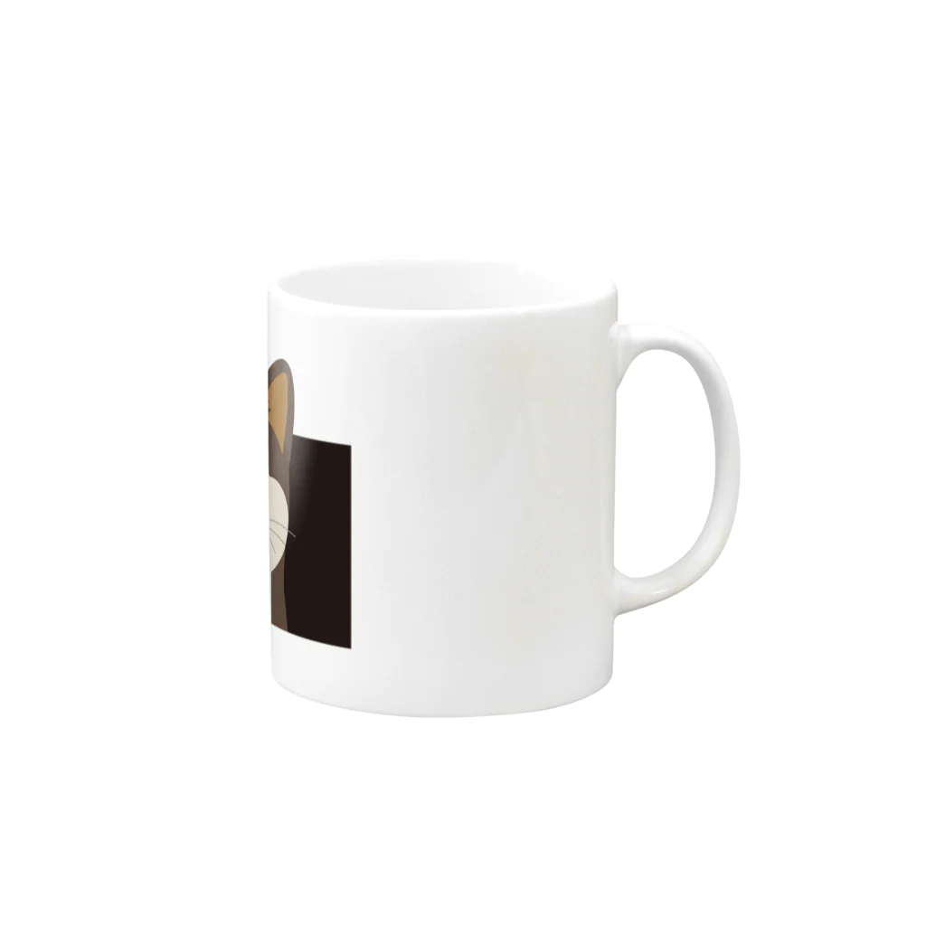 まみおデザインの秋田くん Mug :right side of the handle