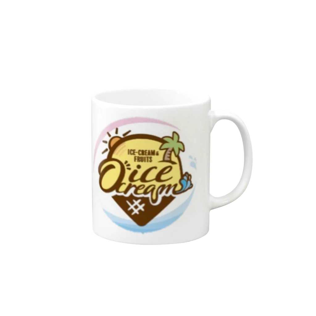 まりちゃんねるのおーアイスクリーム Mug :right side of the handle