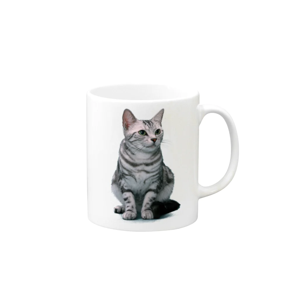 Rubbishのねこ Mug :right side of the handle