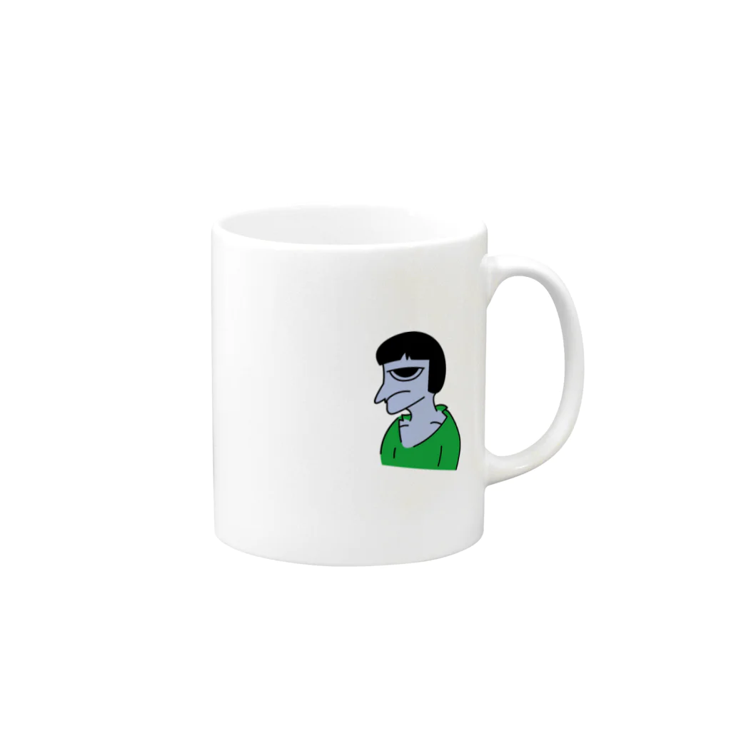 shiraichiのMr.Ｊ Mug :right side of the handle