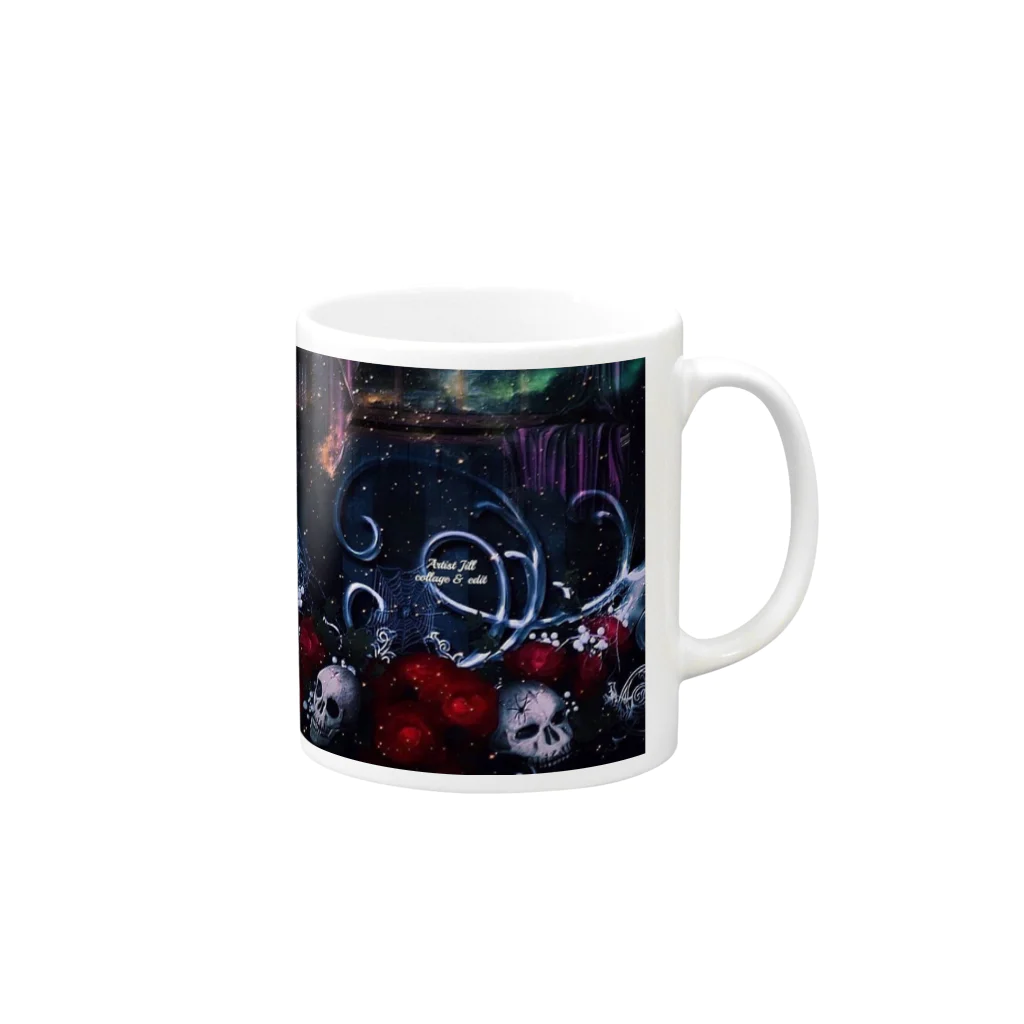 【ホラー専門店】ジルショップの(正方形)Dark Gothic Mug :right side of the handle