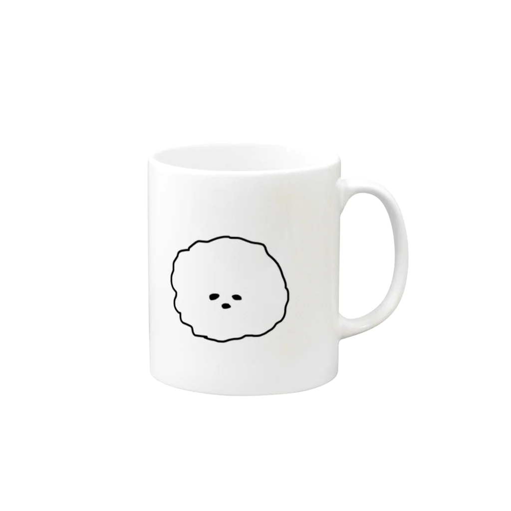 yudetamago_000のビションフリーゼグッズ Mug :right side of the handle