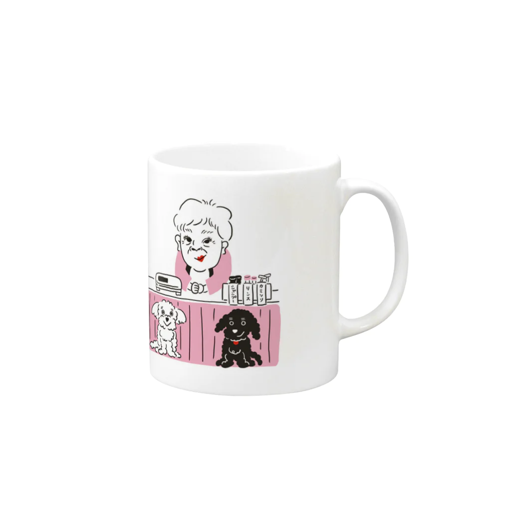 長喜温泉のナガキな仲間たち（Pink） Mug :right side of the handle