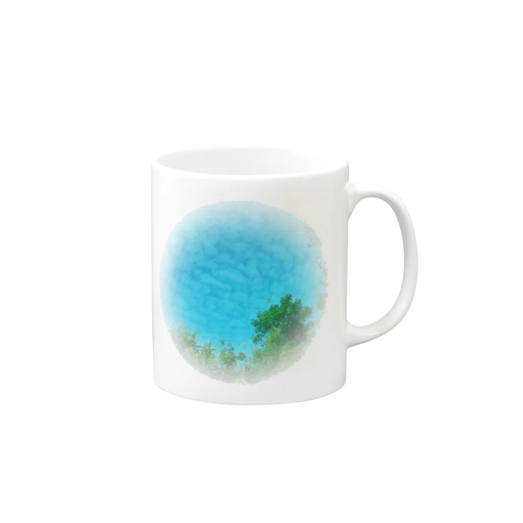 amupontanのうろこ雲〜！ Mug :right side of the handle