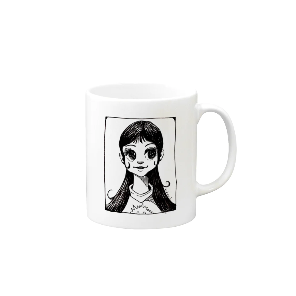 ヤノベケンジアーカイブ&コミュニティのヤノベケンジ《サン・シスター》 Mug :right side of the handle