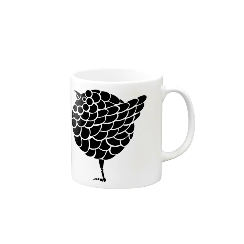 kusuda_subrowの立ってる黒サブロウ Mug :right side of the handle