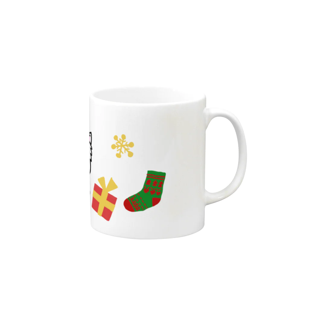 Kizplanning 「Sylph&Devil's」のしろいぬルッチー【X’mas限定】 Mug :right side of the handle