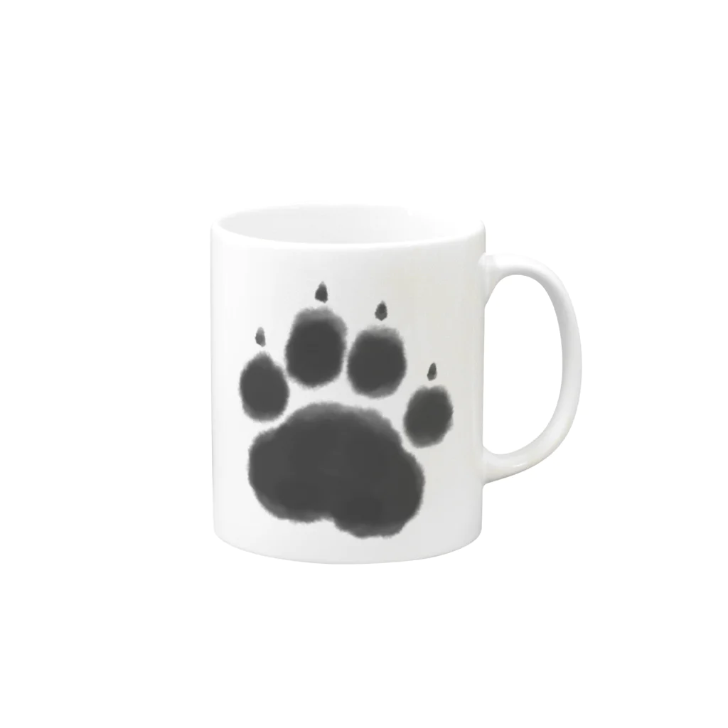 作sa/画ga/人toのcat paw Mug :right side of the handle
