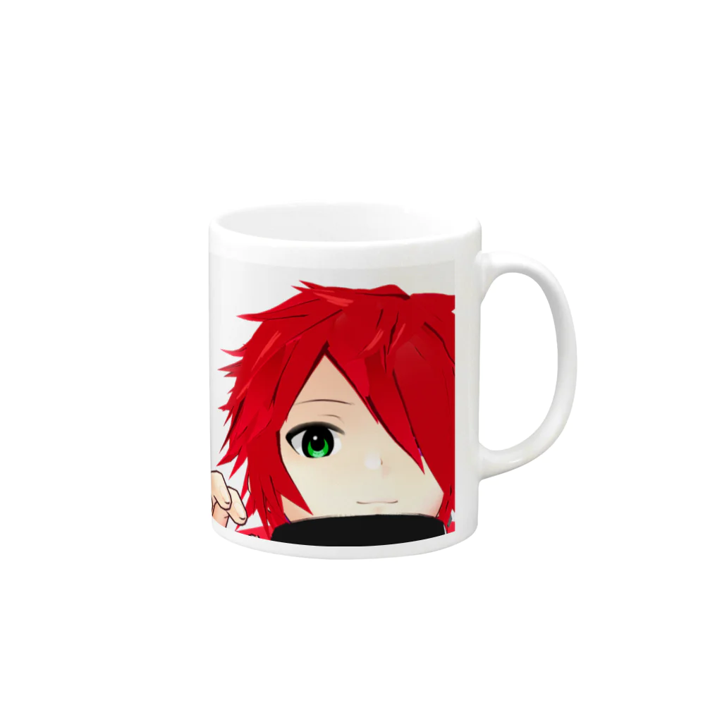 安走 悠｜🏃‍♂️Vtuber⚡️のこっち見んな安走マグカップ Mug :right side of the handle