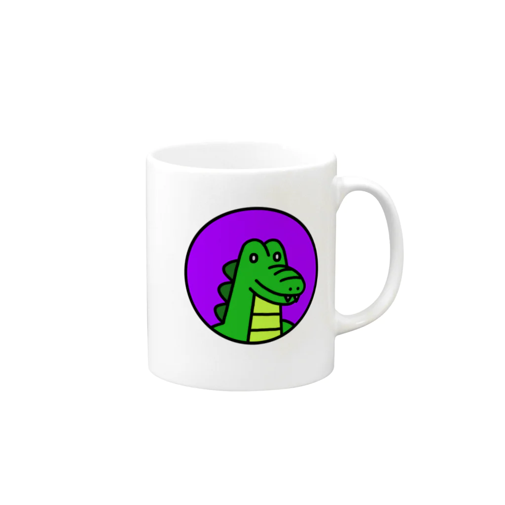 クリプトン教授/professorcrypton.ethのBasic Crocodile Mug :right side of the handle