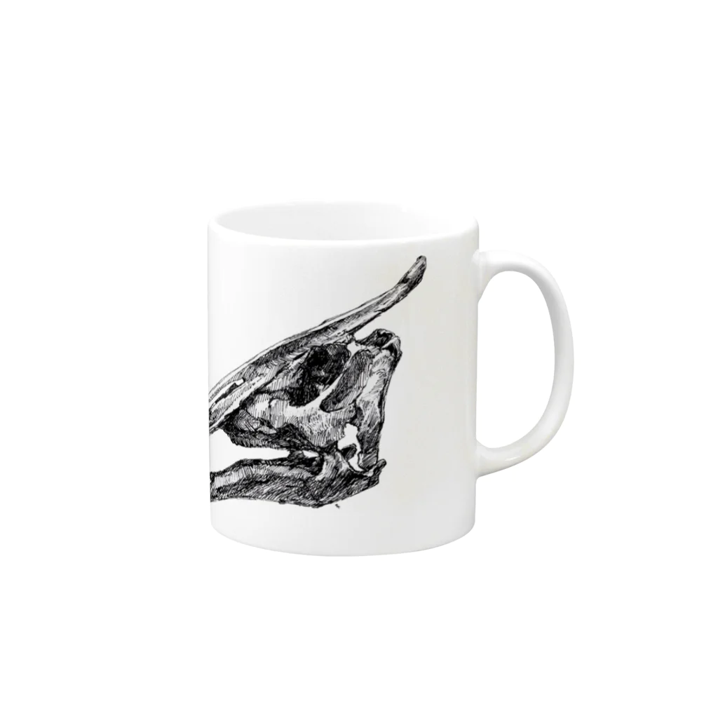 segasworksのサウロロフスの頭の骨 Mug :right side of the handle