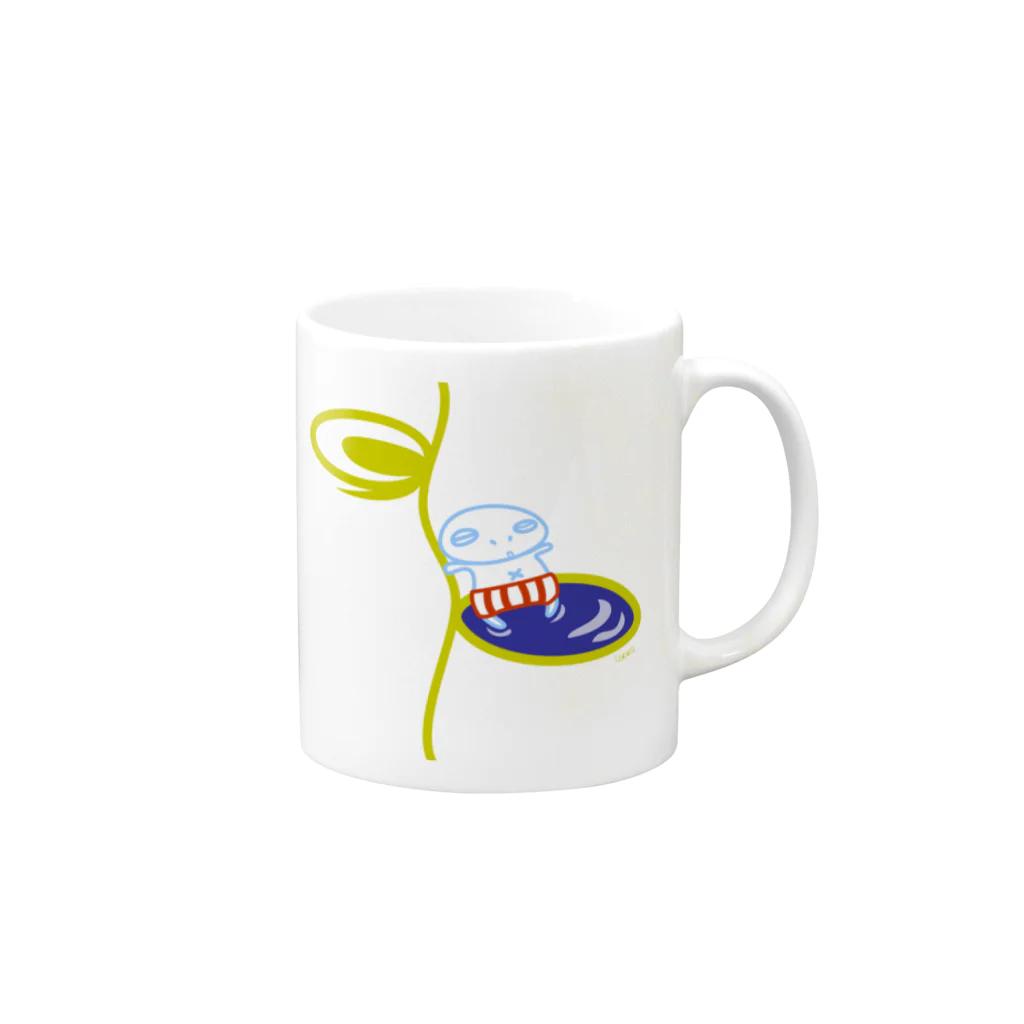 C-cubeの坊主ちゃん Mug :right side of the handle