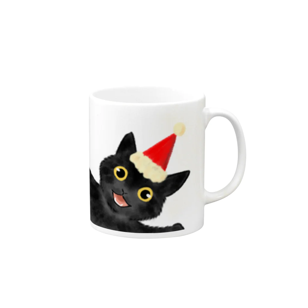 SHOP ベアたんの黒猫のやまとくん Mug :right side of the handle