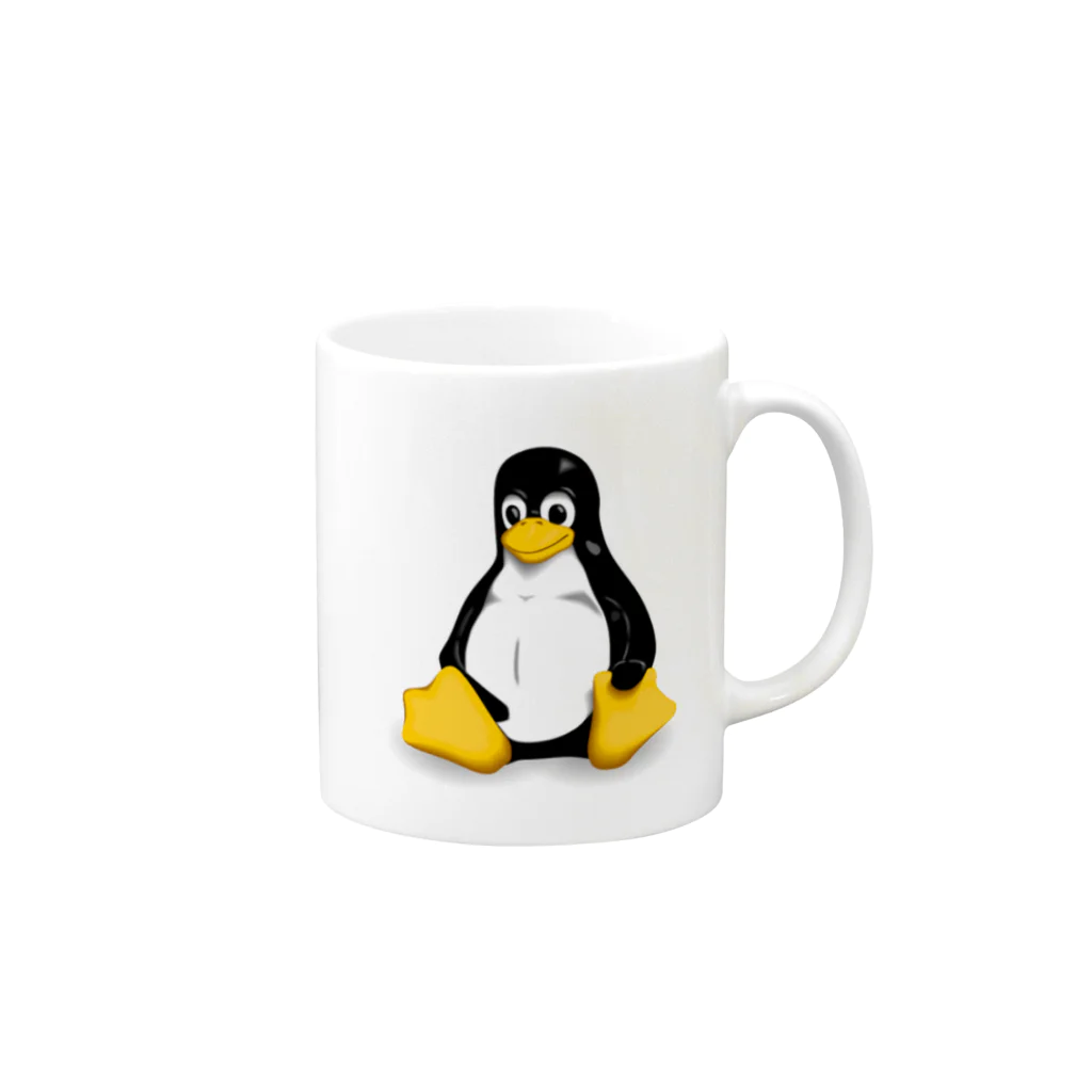 ワタシハリナックスチョットデキルのLinuxマグカップ Mug :right side of the handle