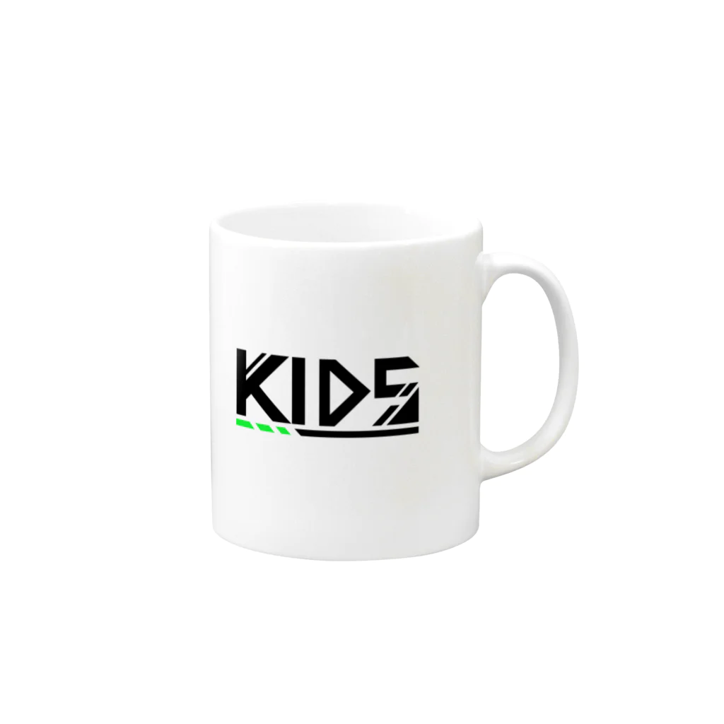 梵アオイは動かないのKIDSロゴマグカップ（ホワイト） Mug :right side of the handle