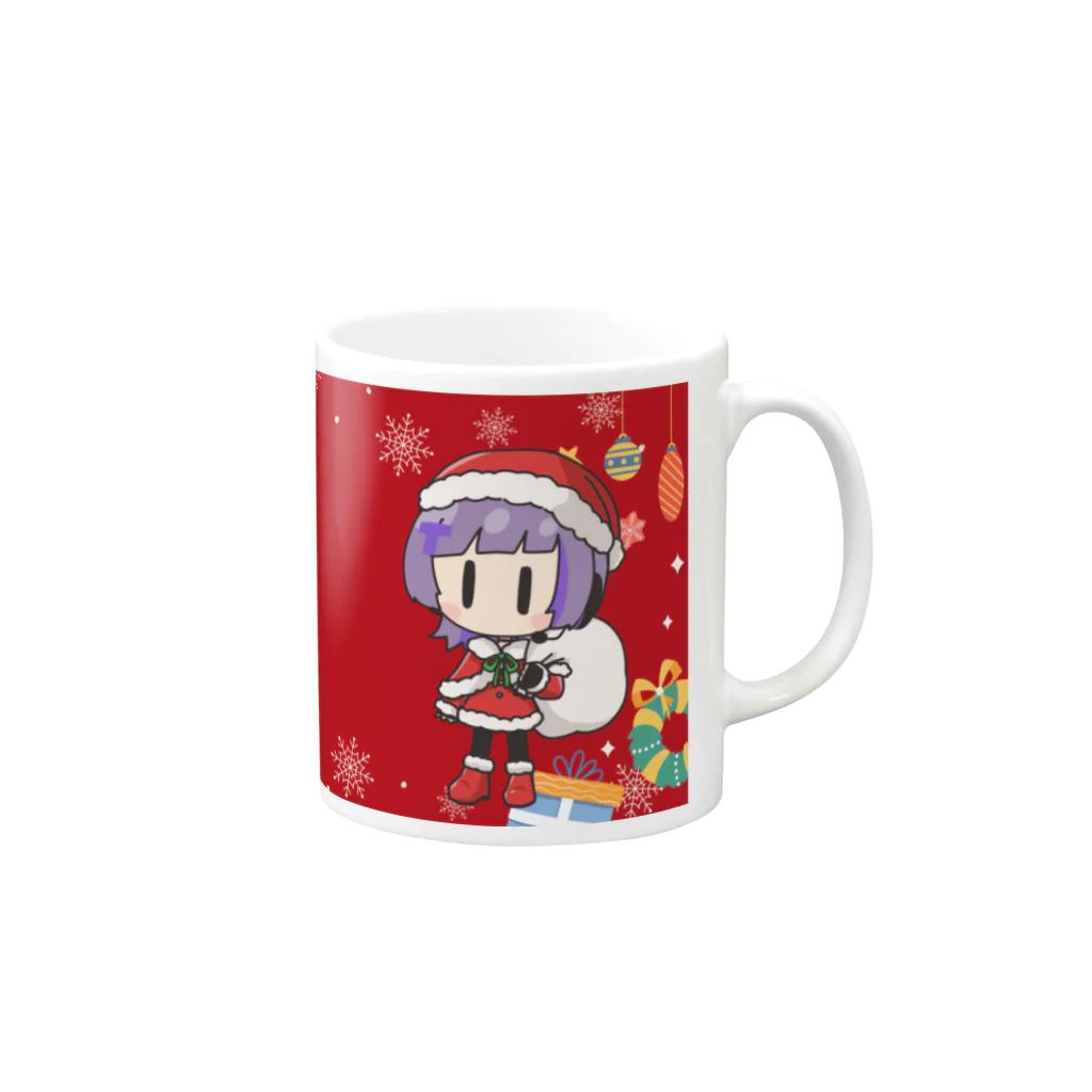 TSC 公式のいちくんりとちゃんオリジナルマグカップ Christmas.ver Mug :right side of the handle