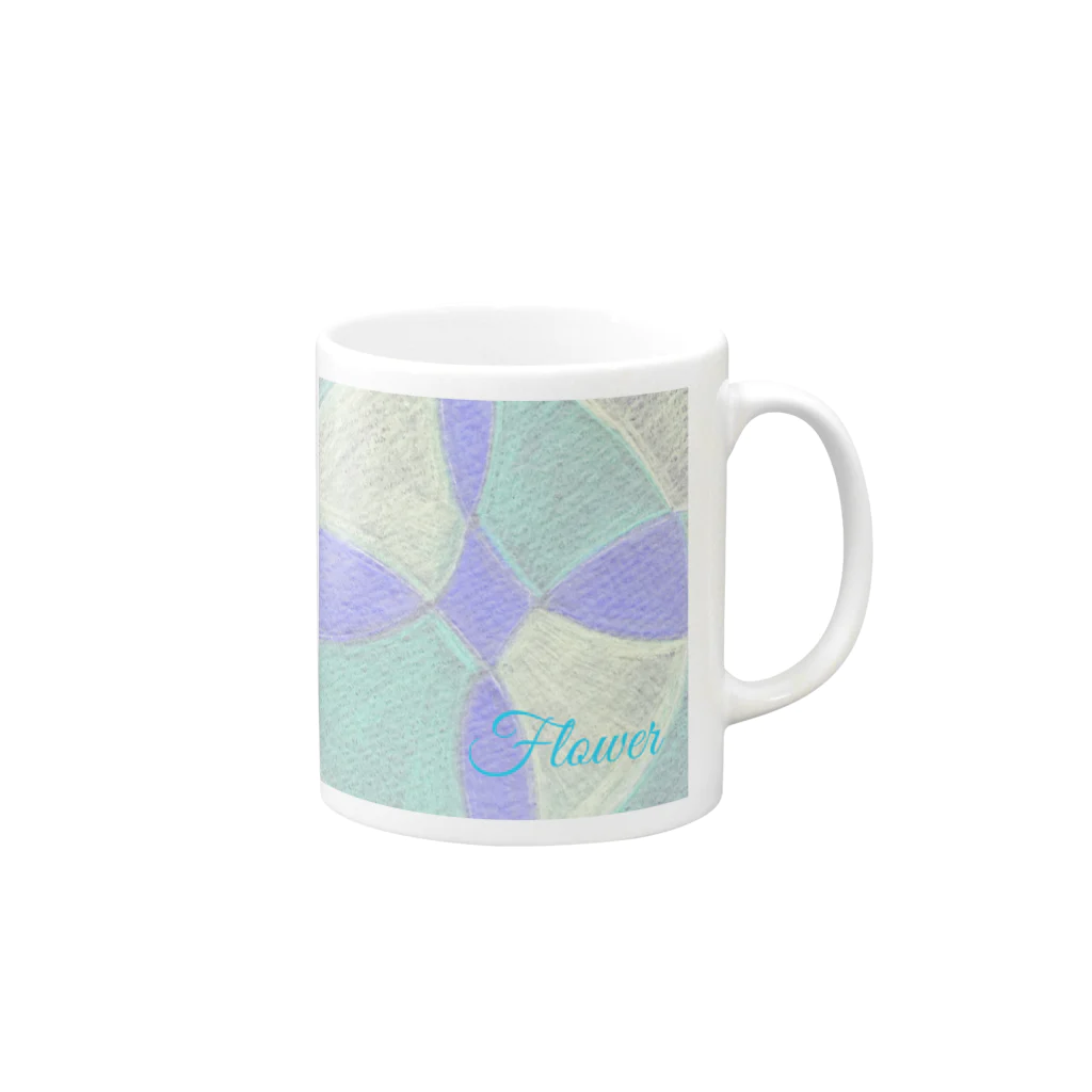 フリースタイルのflower Mug :right side of the handle