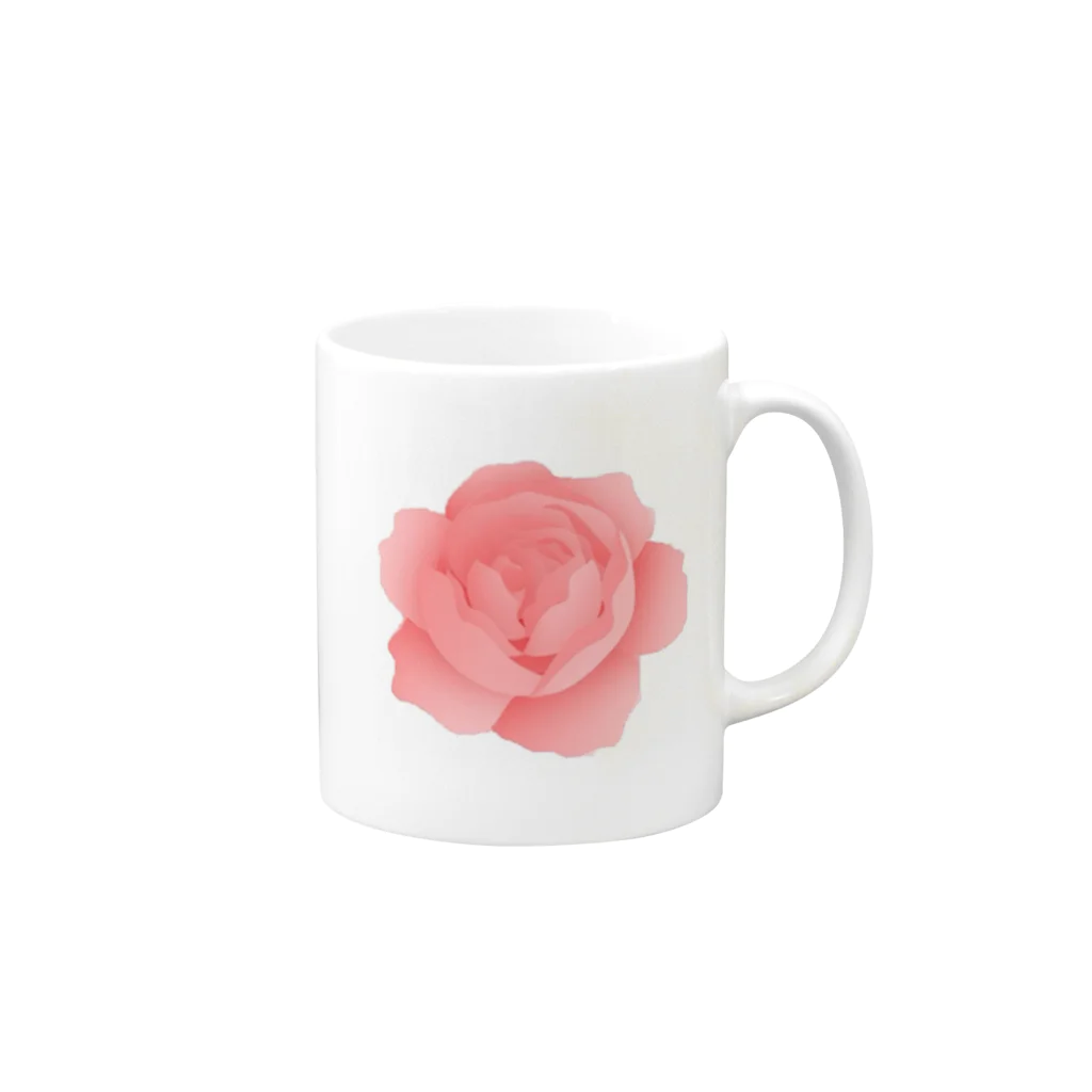 La Rose FleurのPetit Pink Rose マグカップの取っ手の右面