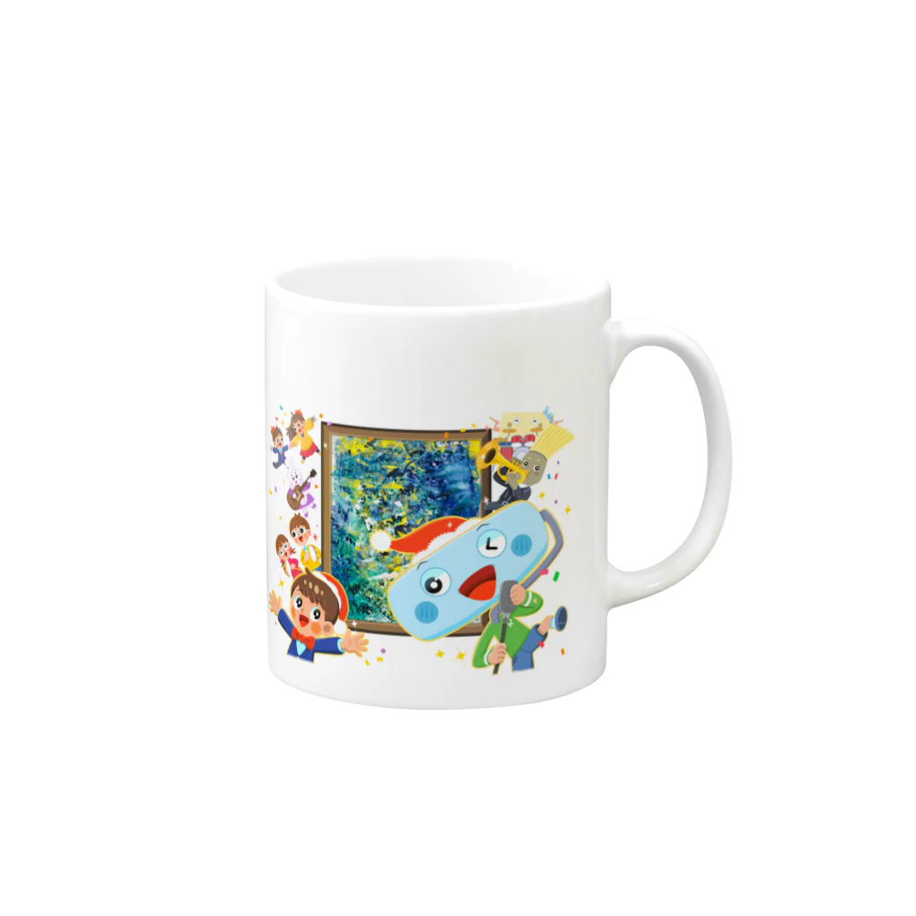 絵本　南紀「パンダ店長」シリーズの「汐」とゆかいな仲間たち Mug :right side of the handle