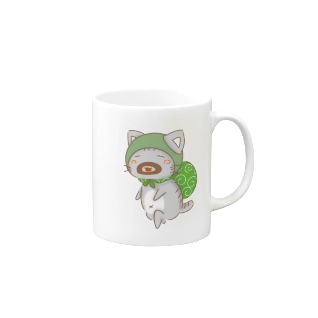 はるる堂のコソッと★どろにゃん Mug :right side of the handle