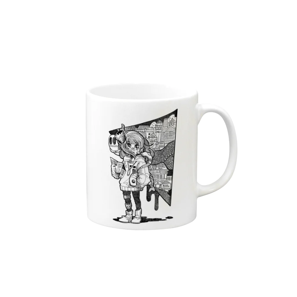 たつまきのかつて龍が住んでいた街 Mug :right side of the handle