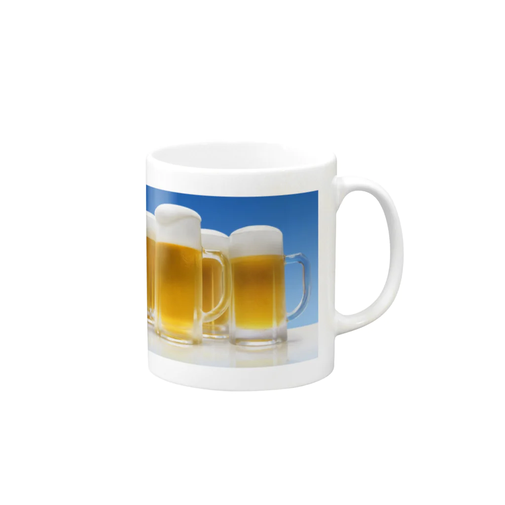 chinoppyのとりあえずビールで Mug :right side of the handle