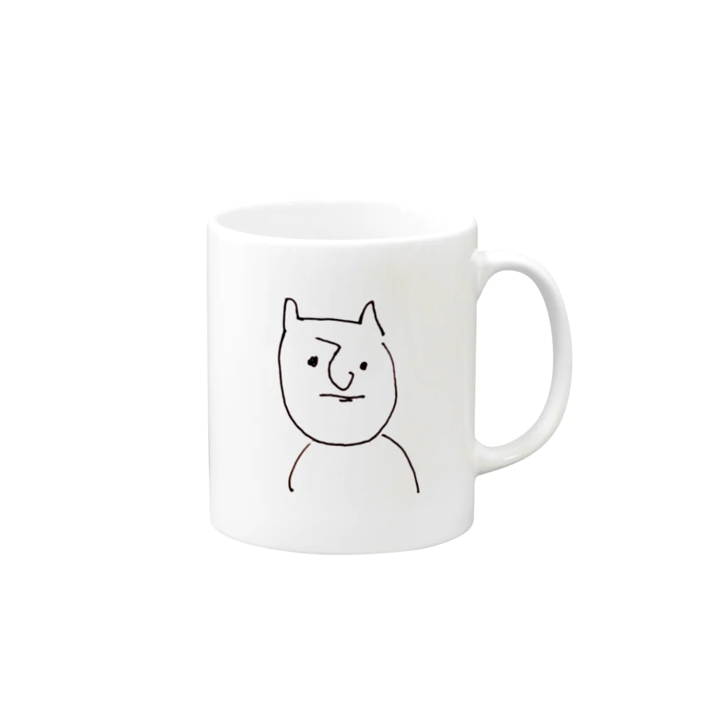 ニャムスのニャムスという存在． Mug :right side of the handle