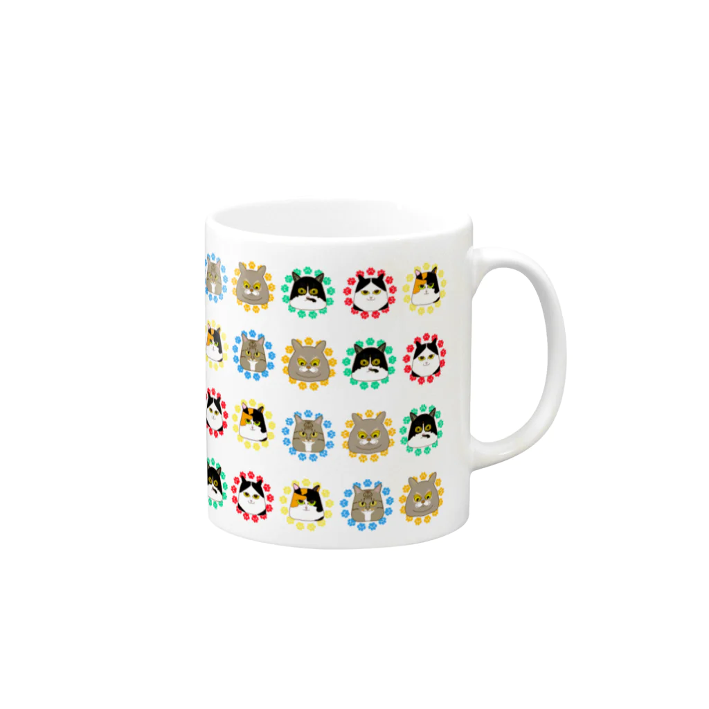 Smile❁⃘Shop 33のにくきゅうマグ-みつきのこの優しいセカイ- Mug :right side of the handle