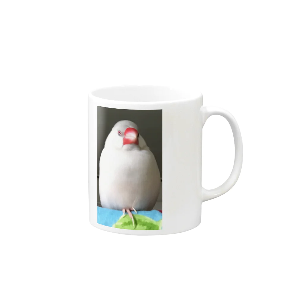 ａ  .  ｎの餅文鳥 文太 Mug :right side of the handle