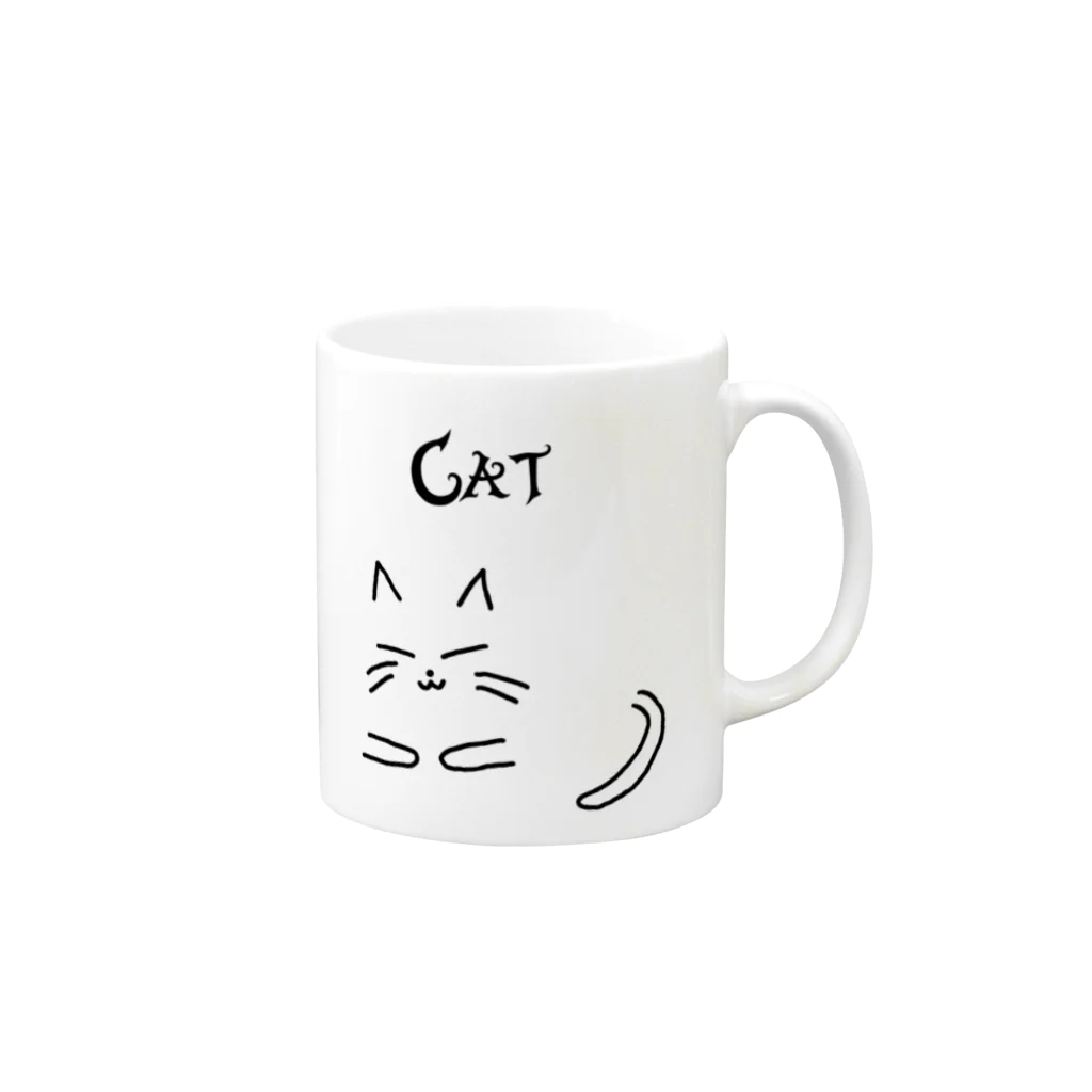 Catのうちの猫その２ Mug :right side of the handle