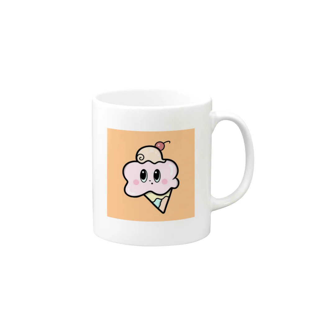 あいすちゃん｜NFT 🇯🇵のCrypto Icecream マグカップ Mug :right side of the handle