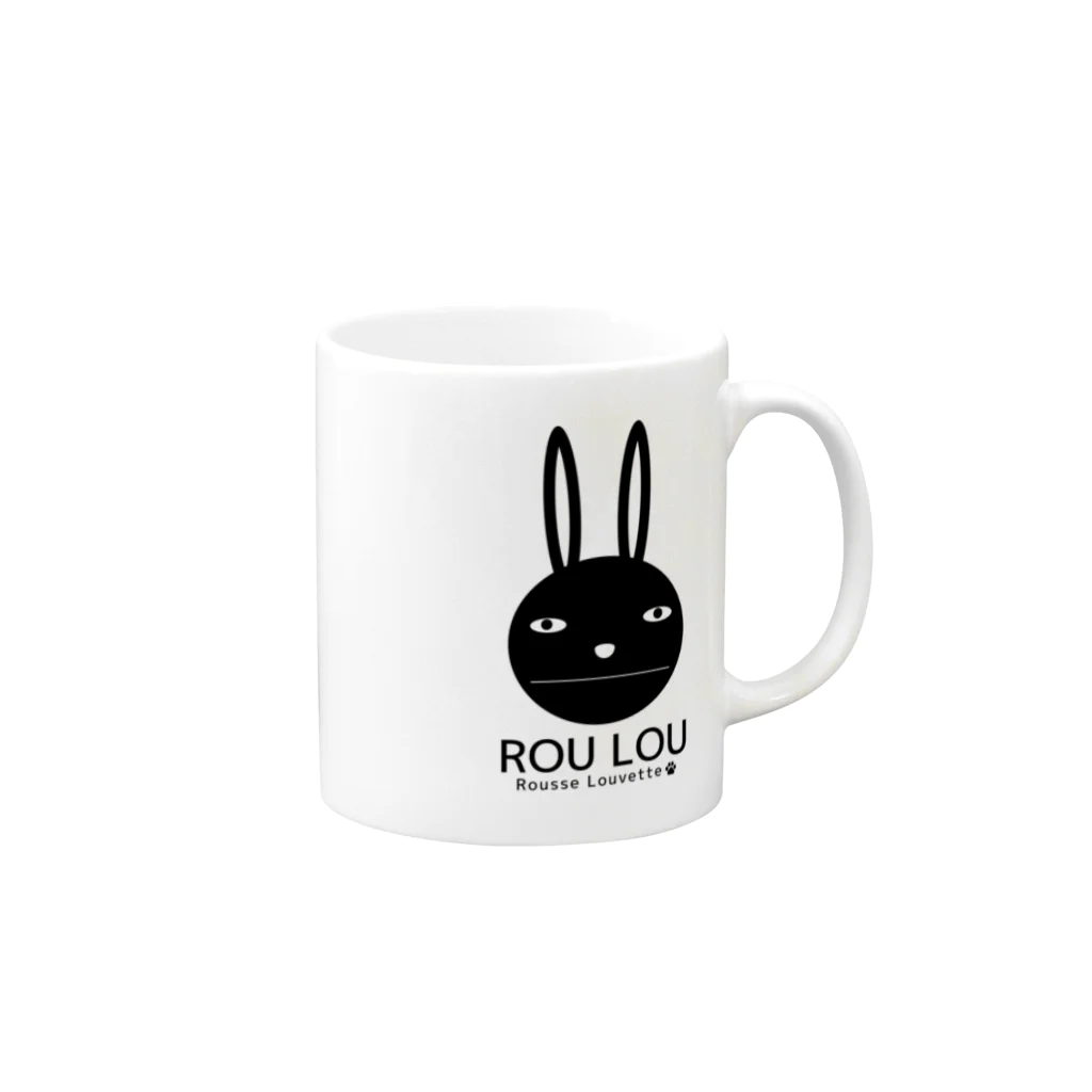 ROU LOU『Rousse Louvette（ルースルーヴェット）』のROU LOU うさぎ宇宙人 ラビテイリアン Mug :right side of the handle