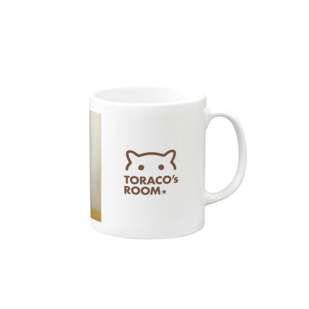 とらこの部屋☆ショップのくりこちゃん Mug :right side of the handle