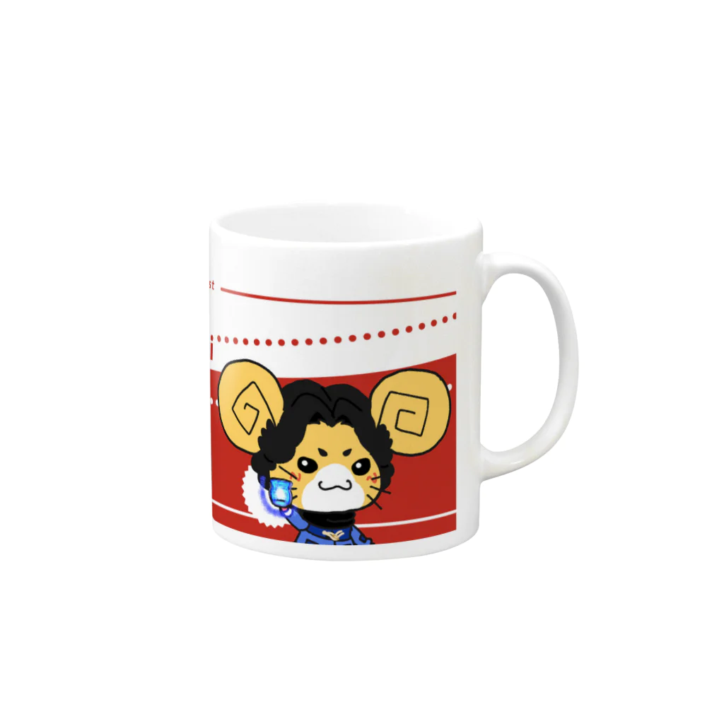 わんぱんにゃんの悠人用 マグカップ Mug :right side of the handle