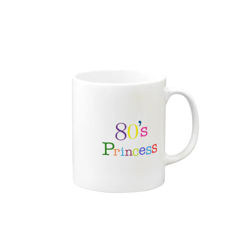 80’s colorful dreamの80's Princess マグカップの取っ手の右面