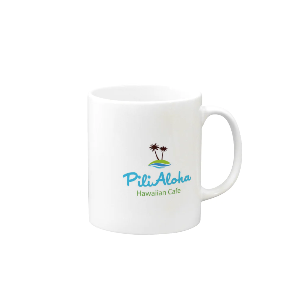 ハワイアンカフェ☕️🌴 PiliAloha(ピリアロハ)‪‪🌺のピリアロハ オリジナルグッズ Mug :right side of the handle