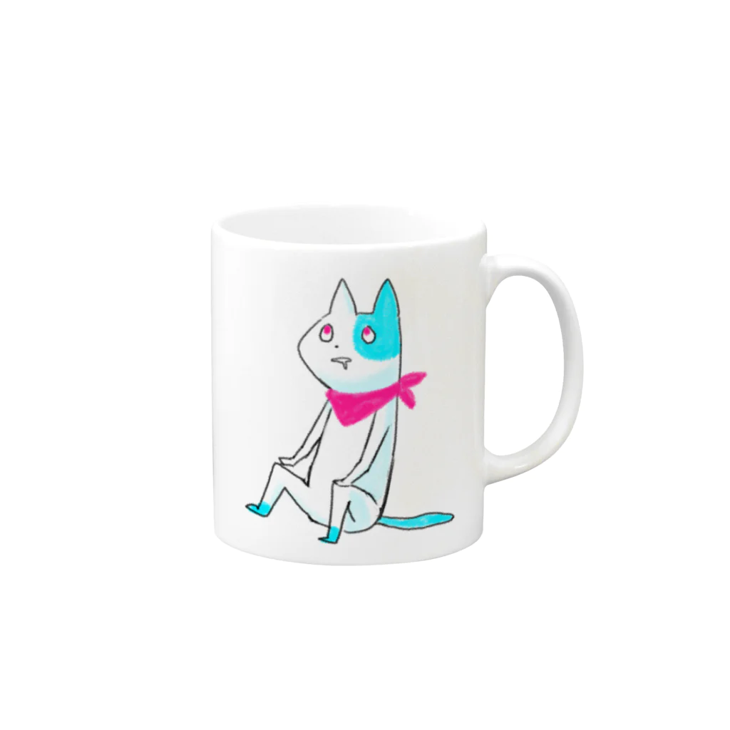 綾部夕貴のうつろねこ Mug :right side of the handle